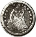 США 1853 г. O • KM# 77 • дайм (10 центов) • (серебро) • сидящая "свобода" • VG