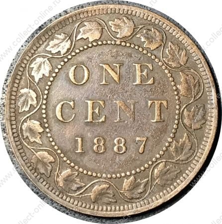 Канада 1887 г. • KM# 7 • 1 цент • Виктория • регулярный выпуск • XF