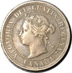 Канада 1887 г. • KM# 7 • 1 цент • Виктория • регулярный выпуск • XF