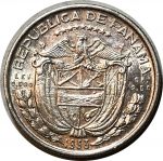 Панама 1953 г. • KM# 18 • ⅒ бальбоа • 50-летие Республики • Васко де Бальбоа • серебро • памятный выпуск • BU-