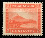 Никарагуа 1900 г. • SC# 122 • 2c. • Вулкан Момотомбо • MH OG XF