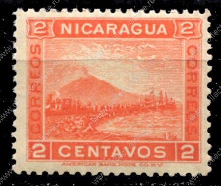 Никарагуа 1900 г. SC# 122 • 2c. • Вулкан Момотомбо • MNH OG XF