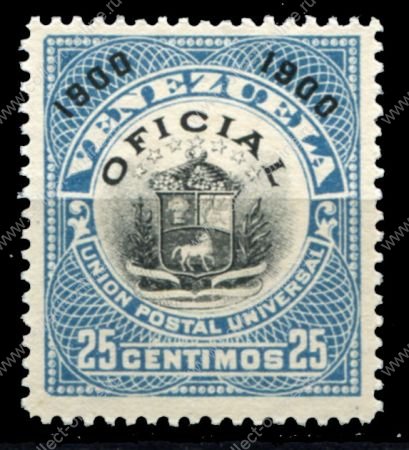 Венесуэла 1904 г. SC# O21 • 25c. • герб Венесуэлы • официальная почта • Mint NG XF