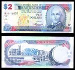 Барбадос 2012 г. • P# 66с • 2 доллара • Джон Редмэн Бовелл • регулярный выпуск • UNC пресс