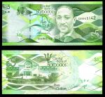 Барбадос 2013 г. • P# 74a • 5 долларов • Сэр Фрэнк Уоррелл • регулярный выпуск • UNC пресс