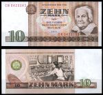 Германия ГДР 1971 г. (1985) • P# 28b • 10 марок • Клара Цеткин • регулярный выпуск • UNC пресс
