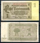 Германия • 3-й рейх 1937 г. • P# 173b • 1 рентенмарка • сноп пшеницы • регулярный выпуск • XF+