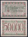 Вюртемберг 1923 г. • P# S984 • 50 тыс. марок • регулярный выпуск • XF