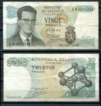 Бельгия 1964 г. • P# 138 • 20 франков • Бодуэн I • регулярный выпуск • XF-