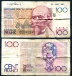 Бельгия 1982-1994 гг. • P# 142 • 100 франков • Хендрик Бейерт(архитектор) • регулярный выпуск • F-VF*