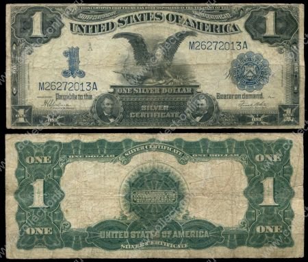 США 1899г. P# 338c  / 1 доллар серебряный сертификат / F-
