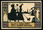 Апольда Германия 1921г. / 25 пф. / дамы с собачкой / UNC-