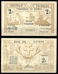 Новая Каледония 1943 г. P# 56b • 2 франка • шахты • регулярный выпуск • UNC пресс