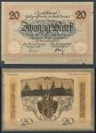 Дрезден 1918 г. • 20 марок • вид на город • локальный выпуск • AU*