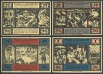 Германия • Хессиш-Ольдендорф 1921 г. • 25,50,75 пфеннигов, 1 марка • сцены ужасов • нотгельды • UNC пресс