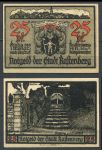 Германия • Растенберг 1921 г. • 25 пфеннигов • рыцарь • лестница • нотгельд • UNC пресс