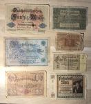 Германия 1908-1937 гг. • 7 старых, разных бон (7 типов)