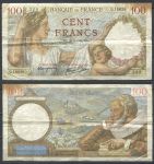 Франция 1941 г. (20.02) • P# 94 • 100 франков • Максимильен де Бетюн • регулярный выпуск • VF*