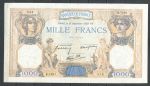 Франция 1939 г. (21-09) • P# 90c • 1000 франков • Церера и Меркурий • регулярный выпуск • VF+*