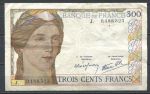Франция 1938 г. • P# 87 • 300 франков • Церера • Меркурий • регулярный выпуск • VF*