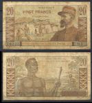 Французская Экваториальная Африка 1947 г. • P# 22 • 20 франков • регулярный выпуск • F