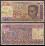 Мадагаскар 1995 г. • P# 78a • 5000 франков(1000 ариари) • юноша • F-