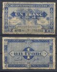 Алжир 1944 г. • P# 98a B1 • 1 франк • Послевоенная французская администрация • 1-й регулярный выпуск • VG*