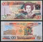 Восточные Карибы 2008 г. • P# 49 • 20 долларов • Елизавета II • дом правительства • серия LA • UNC пресс ( кат. - $35 )