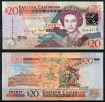 Восточные Карибы 2008 г. • P# 49 • 20 долларов • Елизавета II • дом правительства • серия LK • UNC пресс ( кат. - $35 )