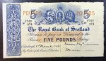 Шотландия 1943 г. • P# 317c • 5 фунтов • RBS (1.03.1943) • регулярный выпуск • XF+