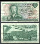Люксембург 1967 г. • P# 53 • 10 франков • герцог Жан • регулярный выпуск • F-VF