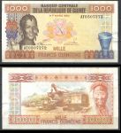 Гвинея 1985 г. • P# 32 • 1000 франков • девочка • регулярный выпуск • AU+