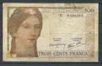 Франция 1938 г. • P# 87 • 300 франков • Церера • Меркурий • регулярный выпуск • VG*