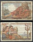 Франция 1942 г. (5-11) • P# 100a • 20 франков • рыбак • регулярный выпуск • F-VF*