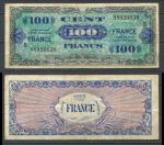 Франция 1944 г. • P# 123c • 100 франков • (блок 5) Союзные войска • оккупационный выпуск • F-VF*