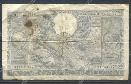 Бельгия 1942 г. (06.07) • P# 112 • 100 франков • регулярный выпуск • F-