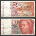 Швейцария 1981 г. • P# 53c sign. 53 • 10 франков • Леонард Эйлер • регулярный выпуск • VF