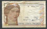 Франция 1938 г. • P# 87 • 300 франков • Церера • Меркурий • регулярный выпуск • F*