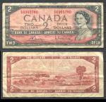 Канада 1954 г. (1972) • P# 76c • 2 доллара • Елизавета II • Bouey-Rasminsky • F