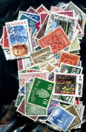 Норвегия • XX век • набор 100 разных старых марок • Used F-VF
