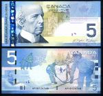 Канада 2008 г. • P# 101Ab • 5 долларов • Сэр Уилфрид Лорье • хоккей • Jenkins-Carney • регулярный выпуск • UNC пресс