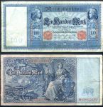 Германия 1908 г. • P# 35 • 100 марок • красная печать • регулярный выпуск • VF