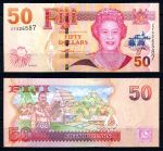 Фиджи 2007 г. • P# 113a • 50 долларов • Елизавета II • регулярный выпуск • UNC пресс