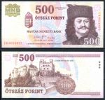 Венгрия 2010 г. • P# 196c • 500 форинтов • Принц Ференц II Ракоци • регулярный выпуск • UNC пресс