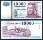Венгрия 2009 г. • P# 200b • 10000 форинтов • король Иштван I Святой • регулярный выпуск • UNC пресс