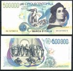 Италия 1995 г. • P# 118 • 500 тыс. лир • Рафаэль • регулярный выпуск • UNC пресс ( кат. - $ 650 )