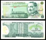Гватемала 1977 г. (20.04) • P# 59c • 1 кетcаль • Генерал Орельяна • здание нацбанка • регулярный выпуск • UNC пресс