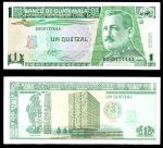 Гватемала 1995 г. P# 87с • 1 кетcаль • Генерал Орельяна • здание нацбанка • регулярный выпуск • UNC пресс