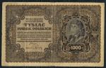 Польша 1919 г. • P# 29 • 1000 марок • Тадеуш Косцюшко • регулярный выпуск • VF-