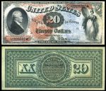 США 1869 г. P# 148 • 20 долларов • Александр Гамильтон • копия • UNC пресс